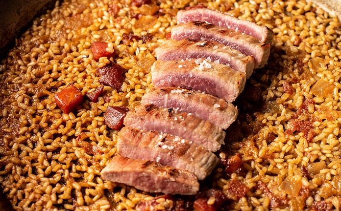 Arroz con secreto ibérico