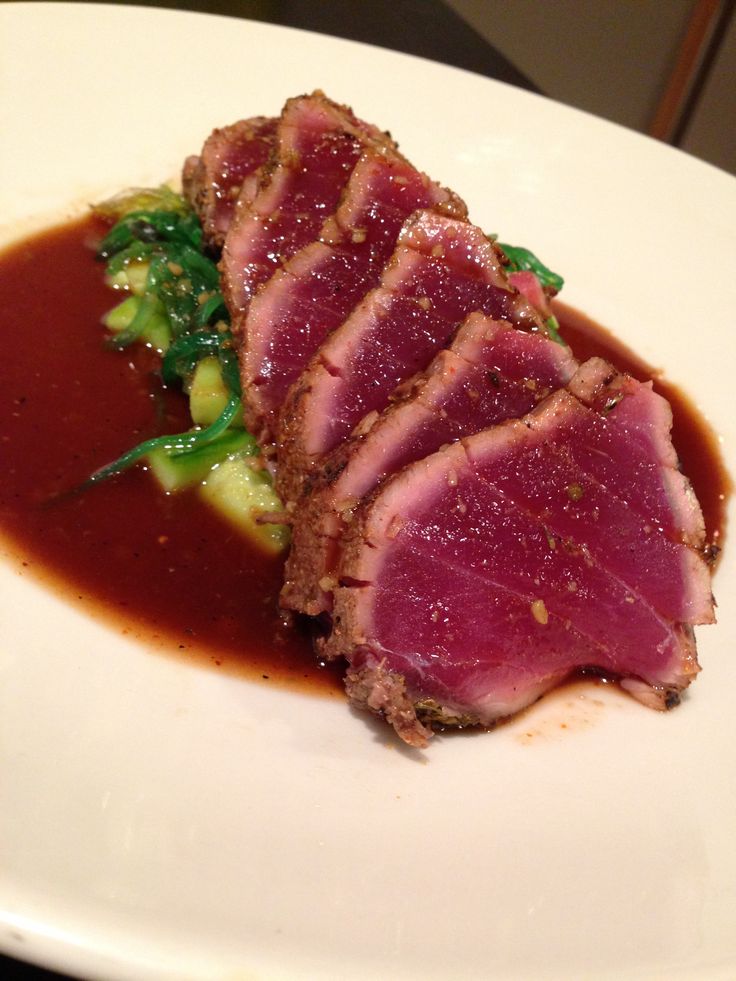 Arroz meloso con tataki de atún